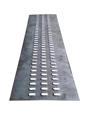 Blacha Lohr stal czarna 3-otw. 50x200cm Certyfikat VDI 2700 Laweta Najazd Platforma Pomoc drogowa Holownik Autolaweta
