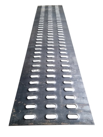 Blacha Lohr stal czarna 3-otw. 40x200cm Certyfikat VDI 2700 Laweta Najazd Platforma Pomoc drogowa