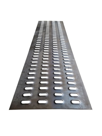 Blacha Lohr stal czarna 4-otw. 50x150cm Certyfikat VDI 2700 Laweta Najazd Platforma Pomoc drogowa Holownik Autolaweta