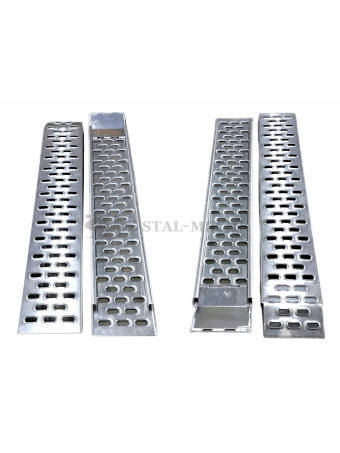Najazd aluminiowy lekki 2000x245x60/3mm 400kg/kpl płetwa Przyczepka Wózek inwalidzki, dziecięcy, lekki