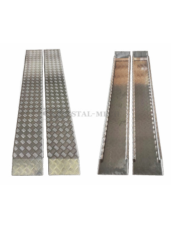 Najazd aluminiowy lekki 2000x260x50/3mm ryfel 350kg/kpl płetwa Przyczepka Wózek inwalidzki, dziecięcy, lekki