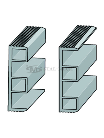 44259/5500 Obrzeże aluminiowe deski podłogowej 550x12,7x3,6cm Najazd Platforma Laweta Pomoc drogowa Rampa