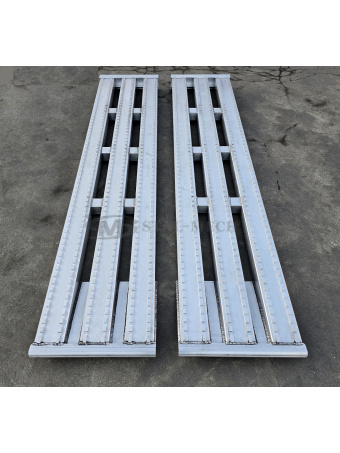 Najazdy aluminiowe PROFESSIONAL 200x61x12cm mocowanie dolne 22t. Laweta Najazd Platforma Holownik Pomoc drogowa Naczepa TIR Altec Metalmec