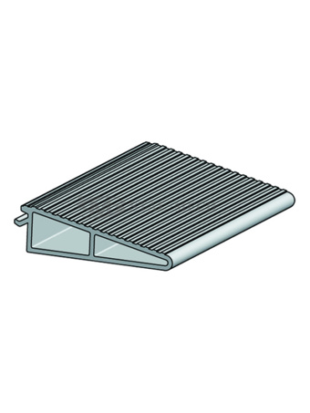 44254/2100 Zakończenie deski podłogowej poprzecznej aluminium 105x2100mm grubość 30mm Najazd, Platforma, Laweta, Pomoc drogowa, Rampa