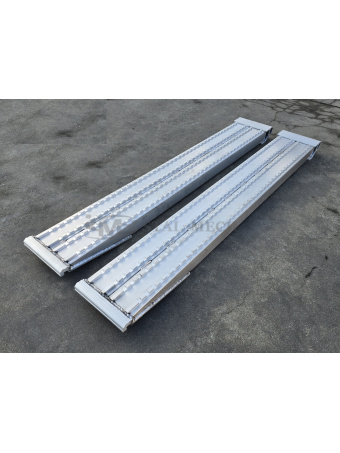 Najazdy aluminiowe PROFESSIONAL 200x30x9cm mocowanie na rurę 7t. Laweta Najazd Platforma Holownik Pomoc drogowa Naczepa TIR Altec Metalmec