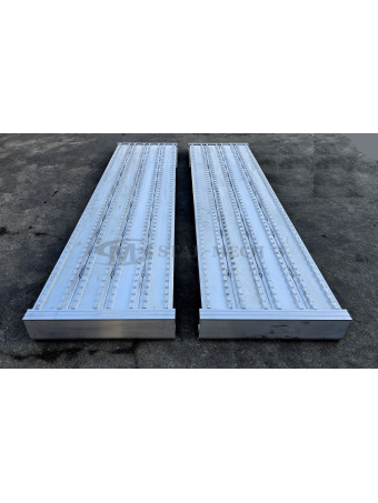 Najazdy aluminiowe PROFESSIONAL 200x60x16cm mocowanie dolne 45t. Laweta Najazd Platforma Holownik Pomoc drogowa Naczepa TIR Altec Metalmec