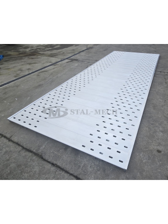 Platforma aluminiowa do samodzielnego złożenia i spawania PDZOu-4500x2100mm deski 58589F lub 60308F + obrzeże uniwersalne Laweta Najazd Platforma Autolaweta