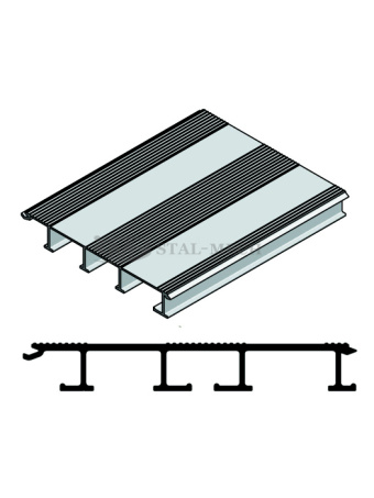 60167/2100 Deska podłogowa aluminiowa 210x20x3cm DMC 7500 2x wzmocniona, 4-podpory, bez otworów Platforma Laweta Pomoc drogowa Rampa