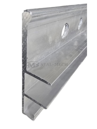 60257F/6000 Obrzeże aluminiowe deski podłogowej otworowane 600x13x3,5cm Najazd, Platforma, Laweta, Pomoc drogowa, Rampa