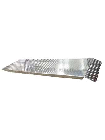 Rampa aluminiowa podjazdowa z blachy ryflowanej o wymiarach 200x83cm z płetwą i burtami Najazd Podest Podjazd inwalidzki Rampa schodowa